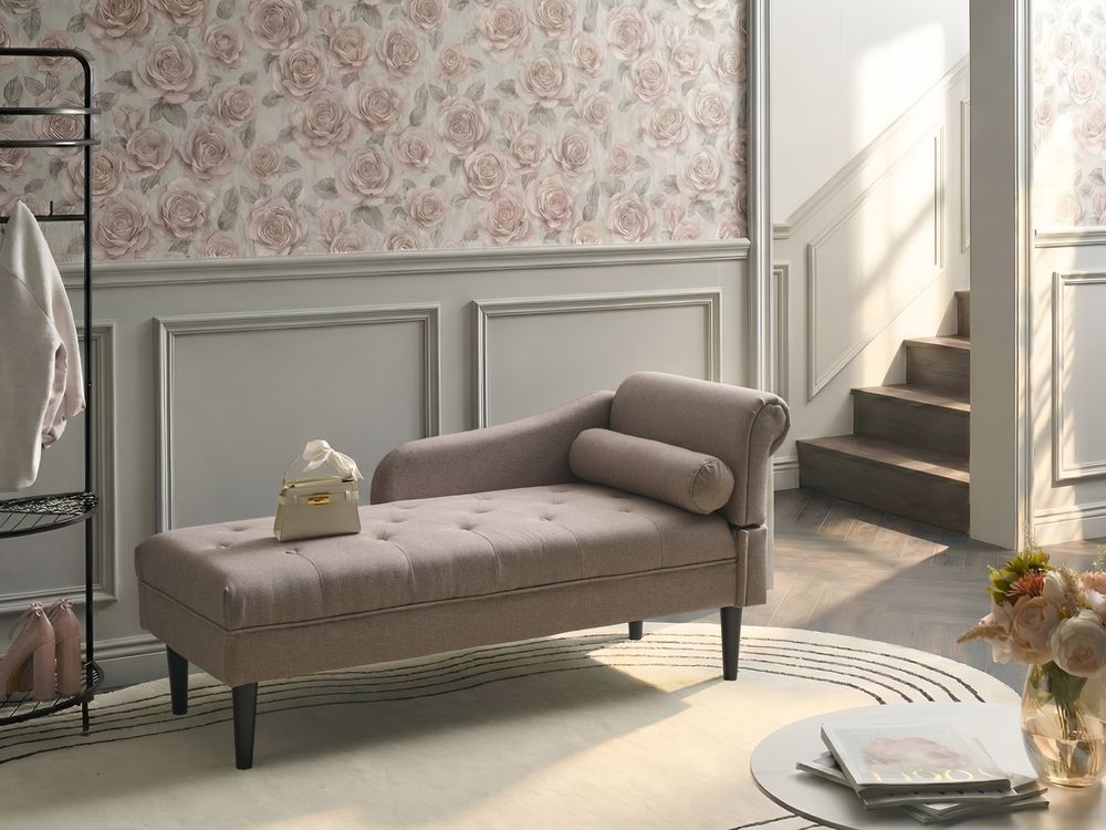 Högervänd schäslong YVOIRE Taupe