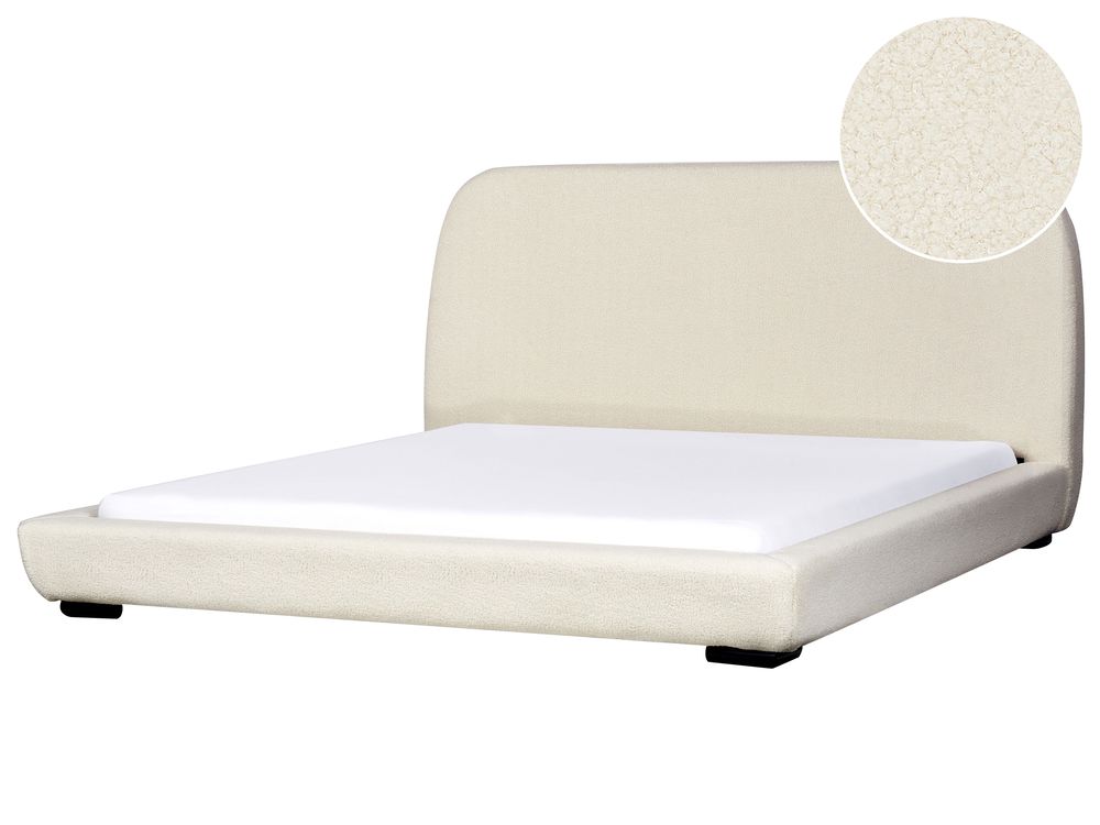Vannseng Bouclé ROISEL 180 x 200 cm Lys beige