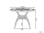Garden Dining Table SAPRI 100 cm 100 cm Metal Dark Brown_765804