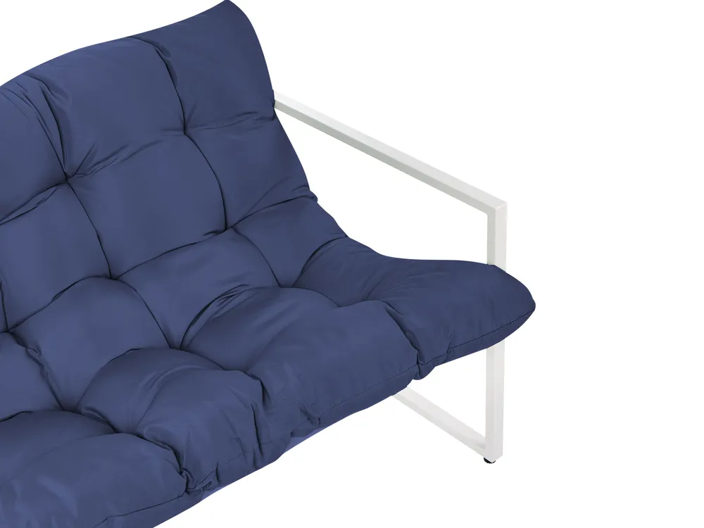 Trädgårdssoffgrupp med bord 4-sits GARDA Metall Blå_1021343