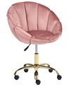 Desk Chair ANNABELLE Velvet Pink