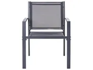 Garden Lounge Set with Table 4 Seater TAVOLETO Metal Dark Grey_1044893