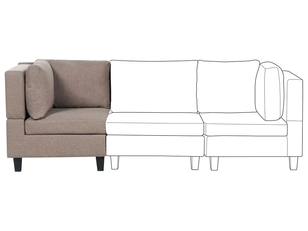 Corner Seat UNSTAD Fabric Brown