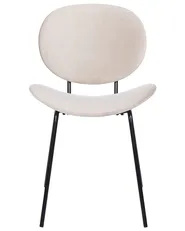 Set of 2 Dining Chairs LUANA Velvet Light Beige_884776