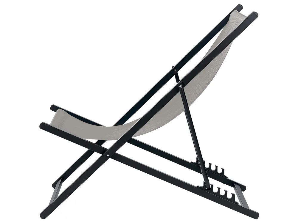 Folding Deck Chair LOCRI II Metal Grey_857224