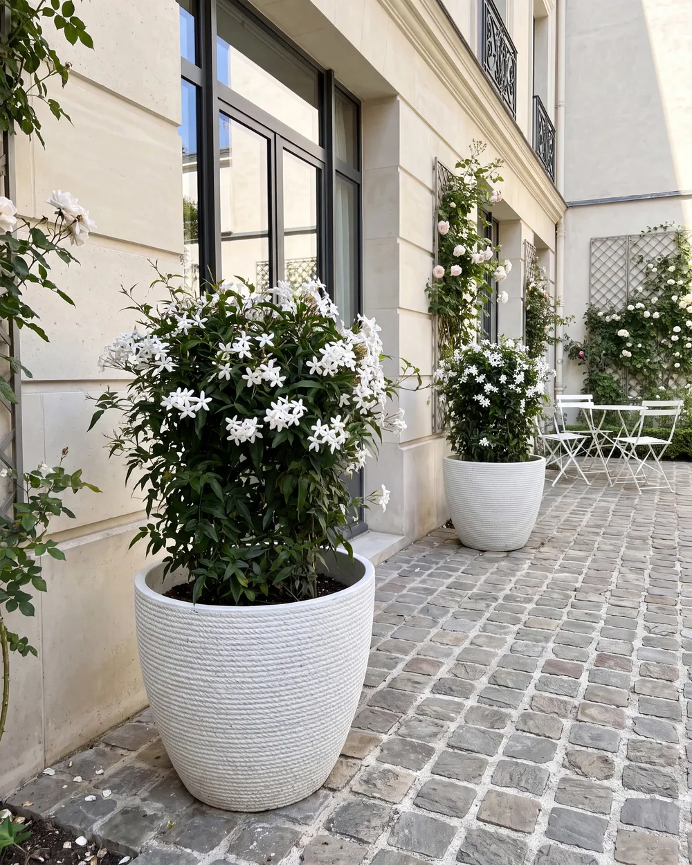 Set of 2 Plant Pots FRITILLARIA 50 cm Off-White_1123903