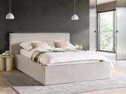 Säng med förvaring LILLEBONNE Manchester Ljusbeige 140 x 200 cm_993992