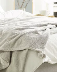 Blanket SAITLER 150 x 200 cm Light Grey_770471