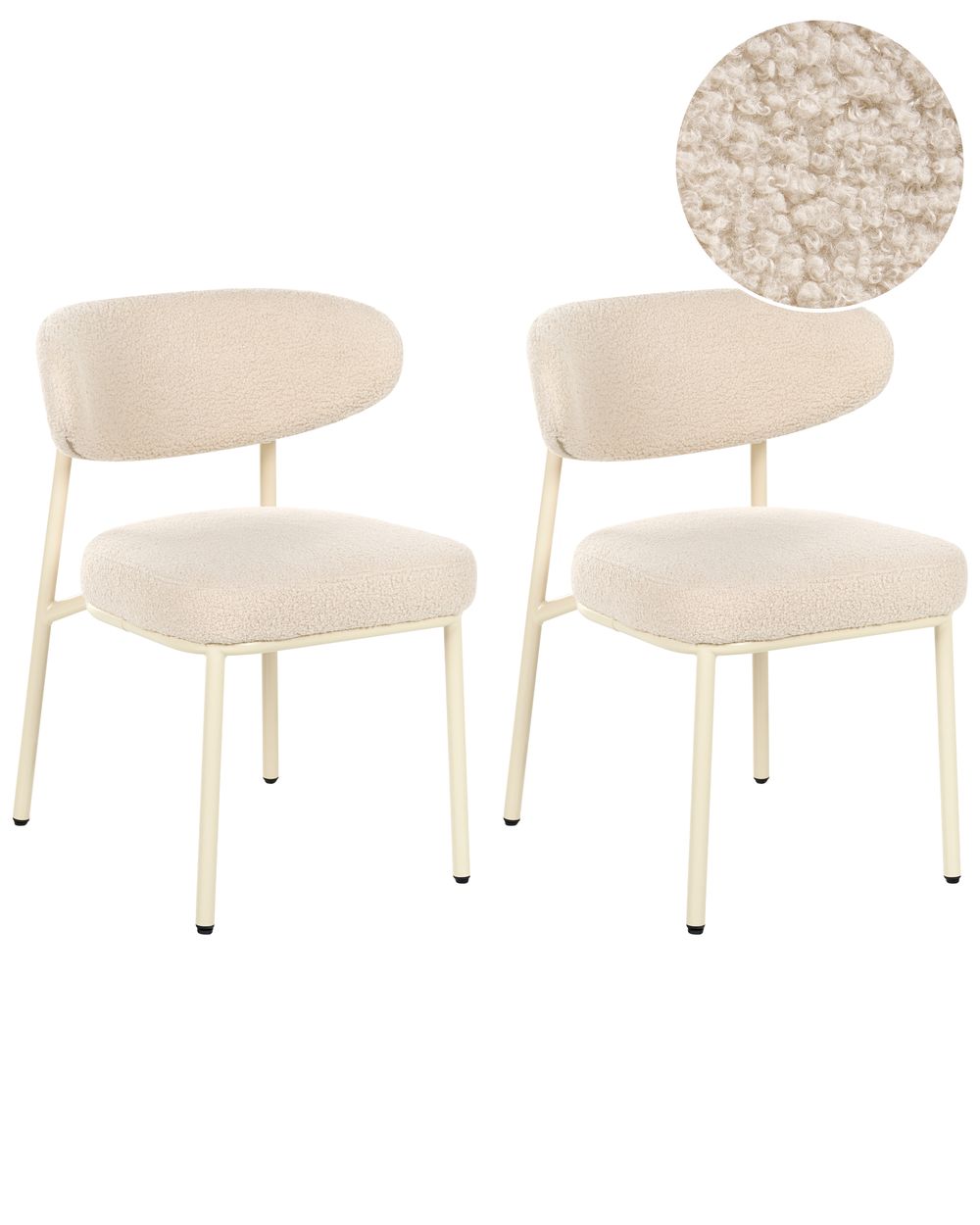 Ruokatuolisetti 2 kpl UNITY Buklee Vaaleanbeige