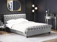 Bed Velvet AVALLON 140 x 200 cm (EU Double) Grey_743646