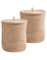 Set of 2 Baskets SILOPI Cotton Beige