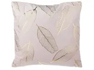 Set of 2 Decorative Cushions FREESIA 45 x 45 cm Velvet Pink Plant Pattern_771523