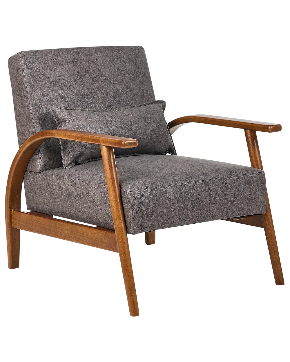 Armchair SKARA Faux Leather Dark Brown