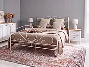 Sänky Metalli LYRA 140 x 200 cm Vaaleanbeige_1162001