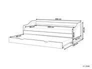Utdragbar säng Furu LUNERAY 90 x 200 cm Rosa_1004473