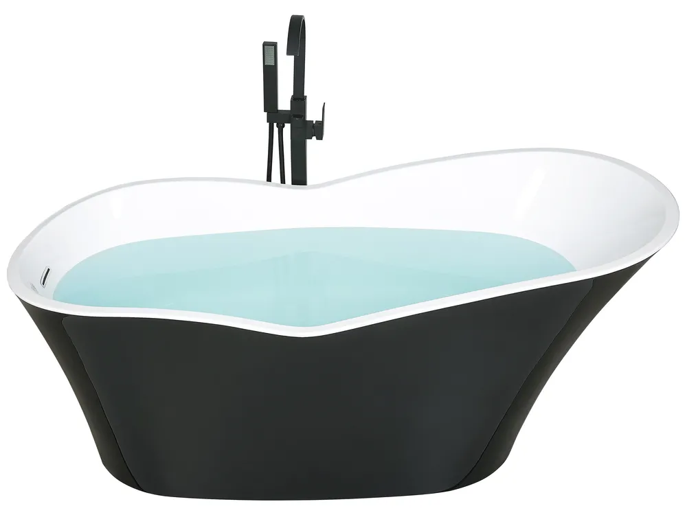 Freestanding Bathtub DULCINA 1700 x 800 mm Black/ White
