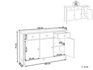3 Door Sideboard OLATE Black_835743