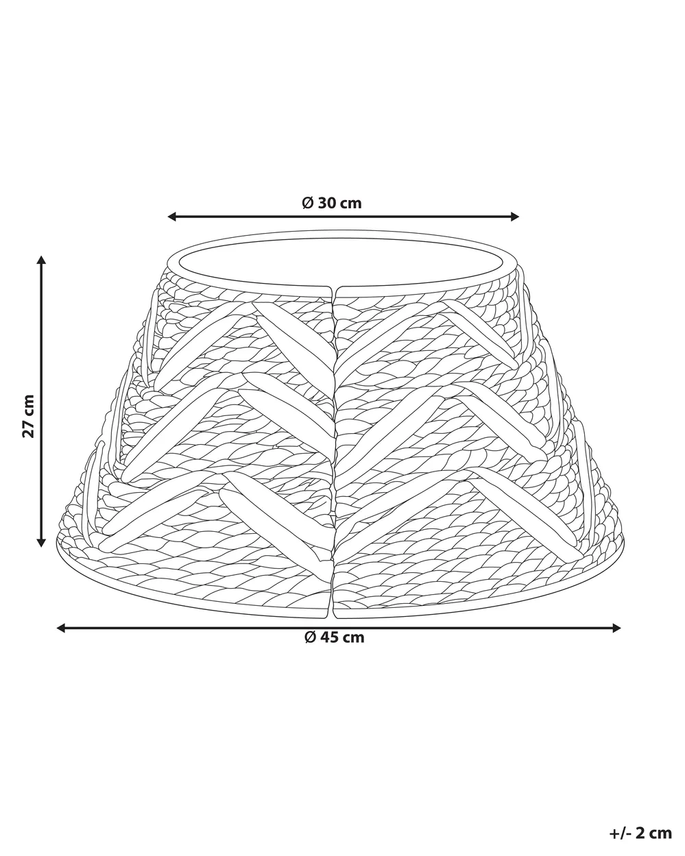 Kuusenjalan suojus FLATEYRI 45 cm Vesihyasintti Luonnonväri_880277