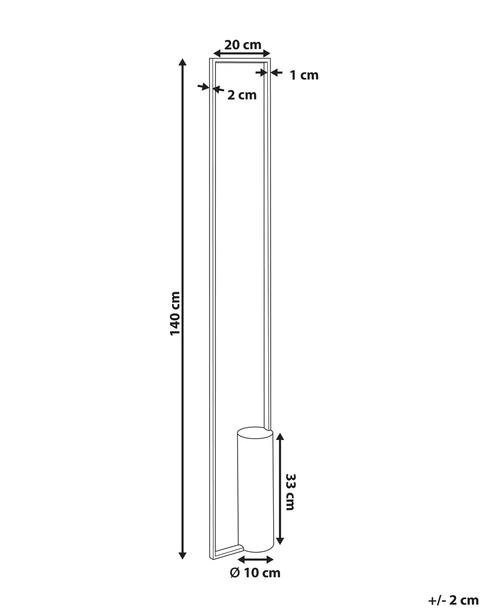LED Floor Lamp PATRICIO Metal Gold_965326