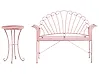 Kafésett CAVINIA Metall Rosa