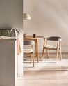 Set of 2 Dining Chairs DAY Light Brown/ Taupe