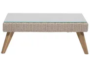 Garden Lounge Set with Table 4 Seater VITTORIA PE Rattan Grey_744962