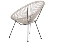 Bistro Set ACAPULCO II PE Rattan Light Grey_811575