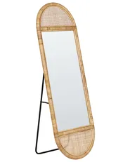 Standing Mirror BARGES 150 cm Rattan Natural_938879