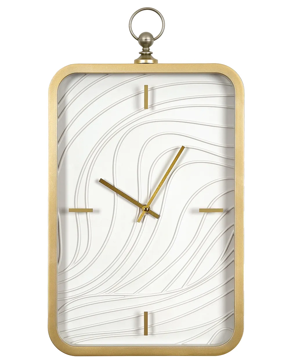 Veggklokke MOLIENS 32 cm Hvit/gull