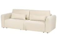 Sofa Bed 3 Seater VAXHOLM with Storage Boucle Off-White_1026782
