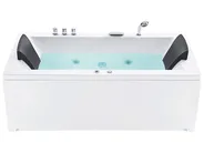 Corner Hot Tub with LED VARADERO 1830 x 900 mm White Right Hand_850703