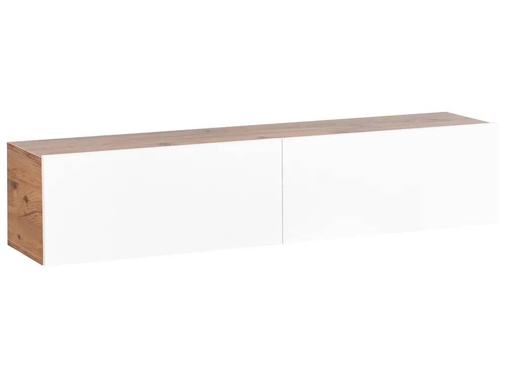 Wall Mounted TV Stand GLADSTONE Brown/ White