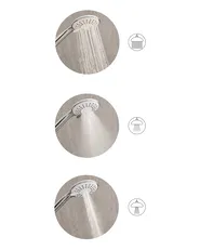 Shower Head and Hose Kit TUMPLE 3-function Silver_1006544