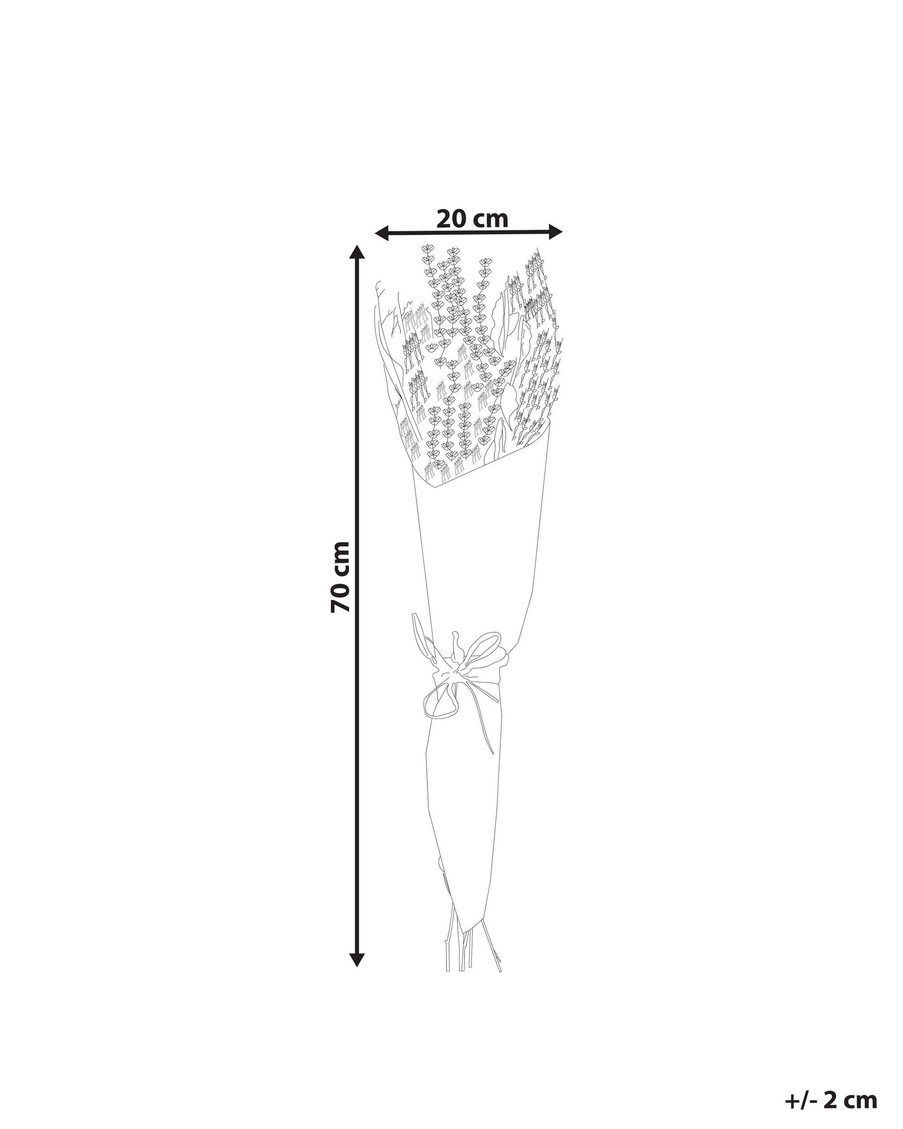 Dried Flower Bouquet NAWARRA 70 cm Natural_835231