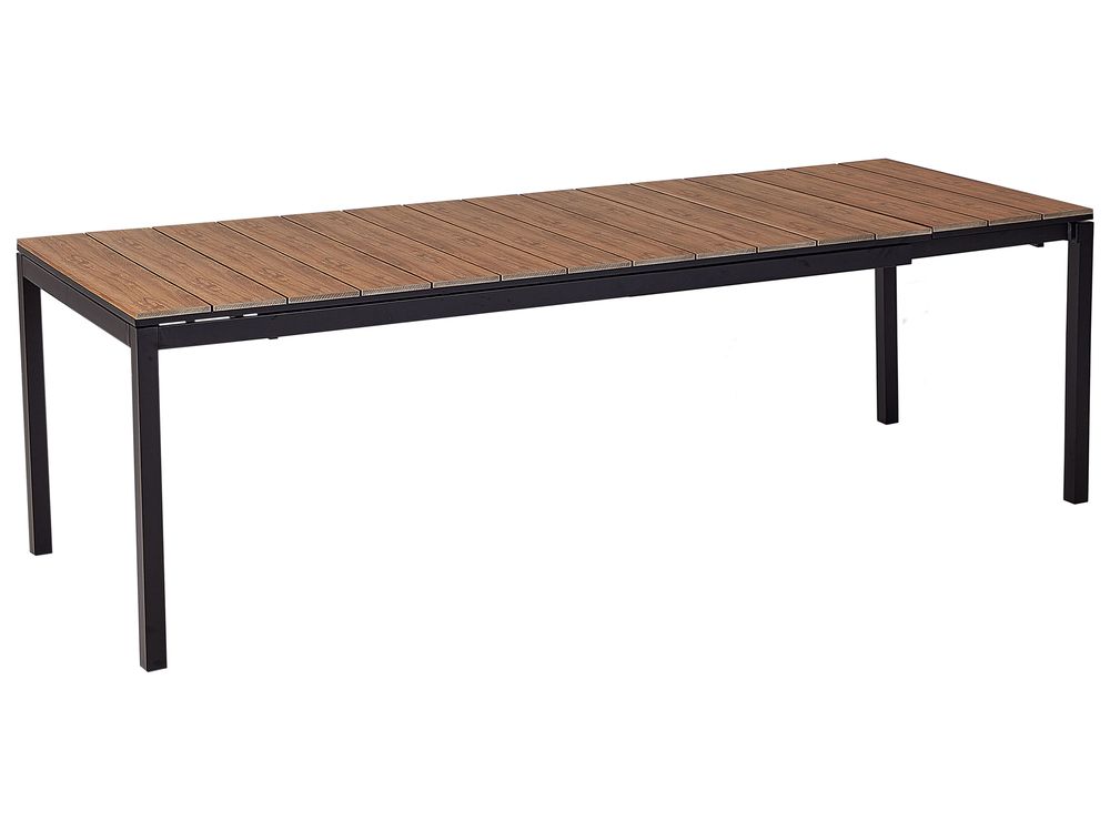 Uttrekkbart spisebord til hagen TOFANE 198/248 cm 90 cm Brun