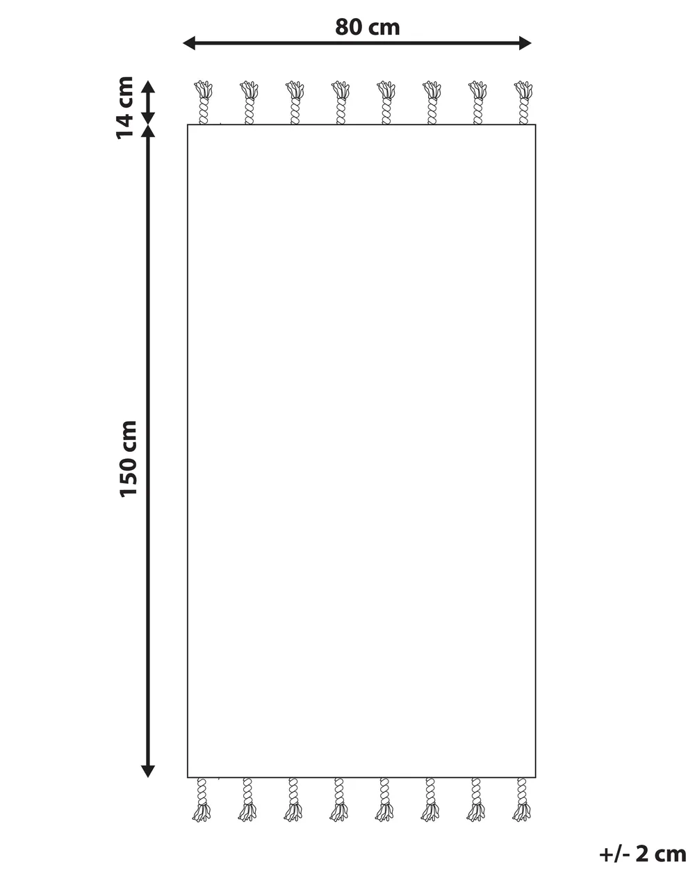 Matta AGADIR Off-White 80 x 150 cm Bomull_831337