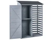 Tool Shed CENGIO 130 cm 57 cm Fir Wood Grey_1015048