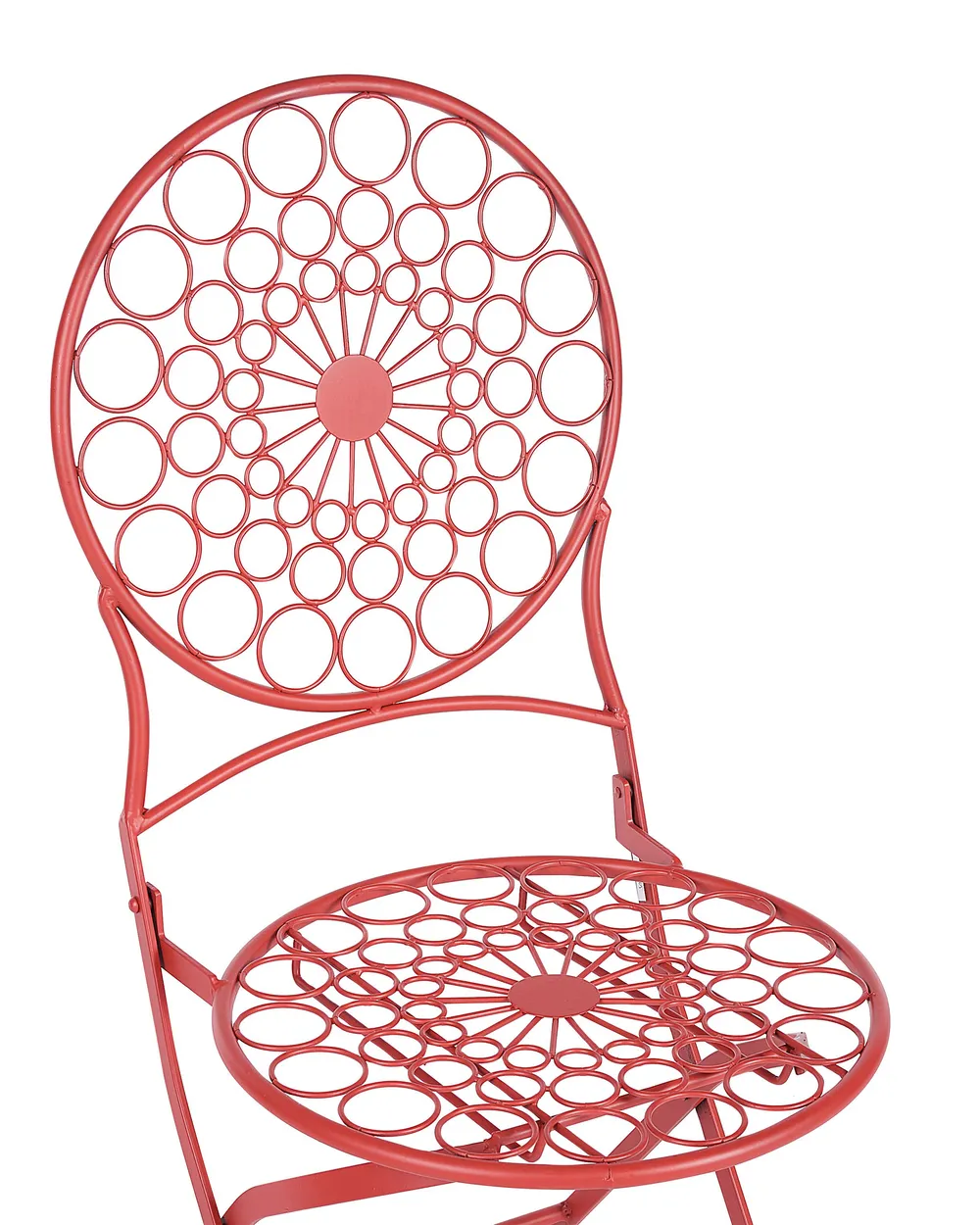 Set of 2 Garden Chairs SCARIO Metal Red_856036