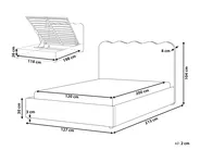 Ottoman Bed NANTERRE Fabric Light Beige 120 x 200 cm (EU Small Double)_1084487