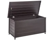 Säilytyslaatikko CAMPALTO 123 cm 60 cm Metalli Tummanruskea_937914