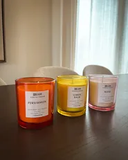 Doftljus 3-pack COLORFUL BARREL Sojavax Orientaliska doftnoter Örtiga doftnoter Blommiga doftnoter_942751