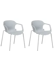 Set of 2 Dining Chairs ELBERT Light Grey_684993
