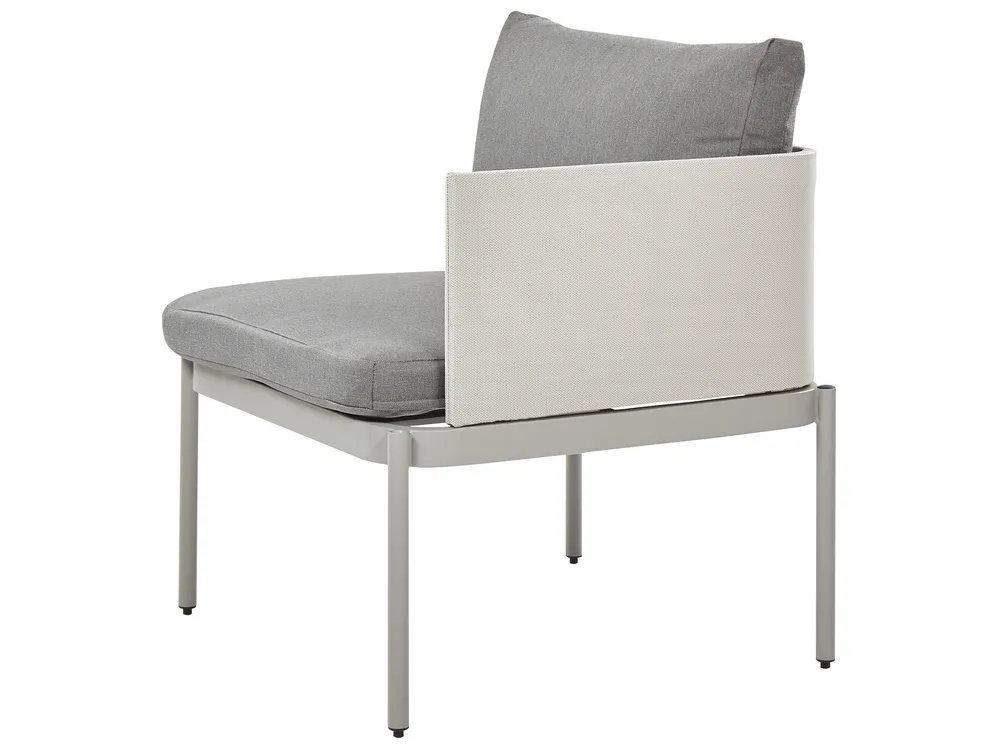 Garden Lounge Set with Table 2 Seater TERRACINA Metal Light Grey_863616
