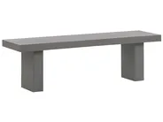 Garden Dining Set with Benches and Stools 6 Seater TARANTO Concrete Grey_775881