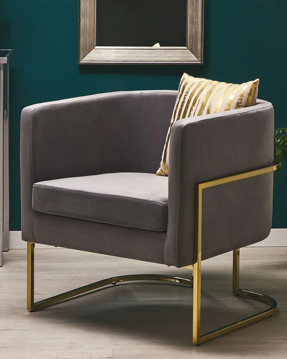 Armchair SIRKKA Velvet Grey