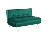 Sofa Bed 2 Seater VESTFOLD Velvet Dark Green_808757
