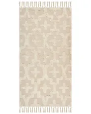 Matto ITANAGAR Beige 80 x 150 cm Puuvilla_849108