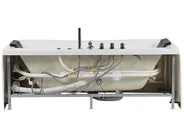 Kulmaporeamme LED-valolla MOOR 173 x 81 cm Valkoinen_773053