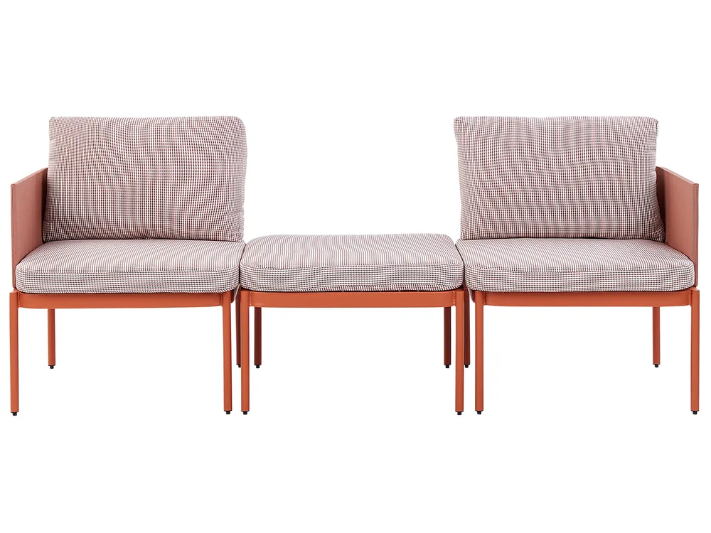 Loungesett til hagen med bord 2-seters TERRACINA Metall Oransje_840254