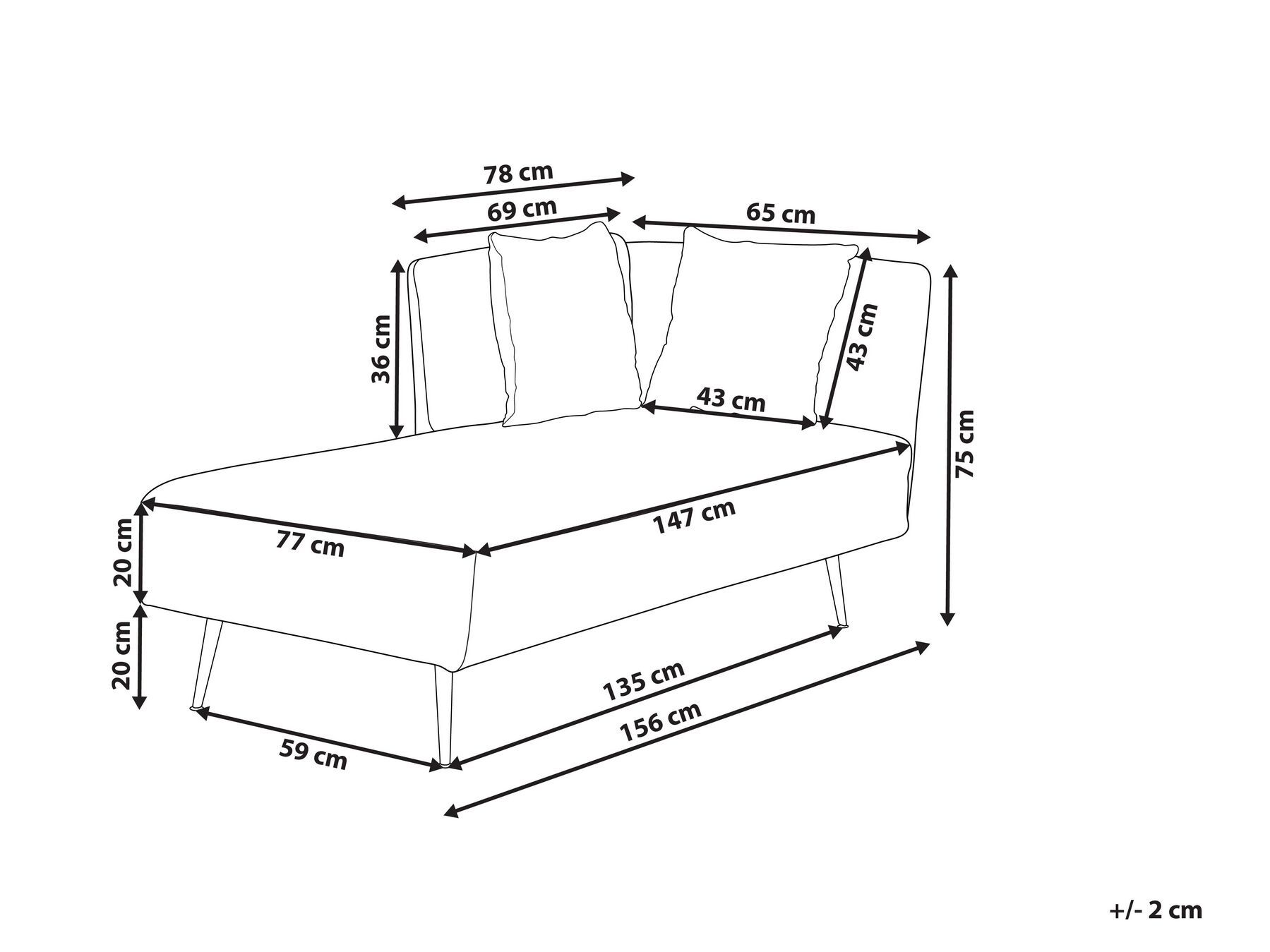 Right-Hand Chaise Longue RIOM Fabric White_877296